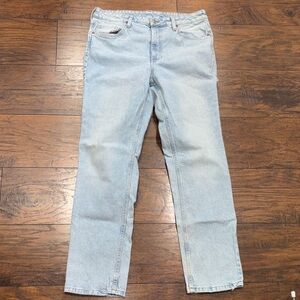 &Denim Light Blue Jeans vintage straight high waist size 12 EUC!